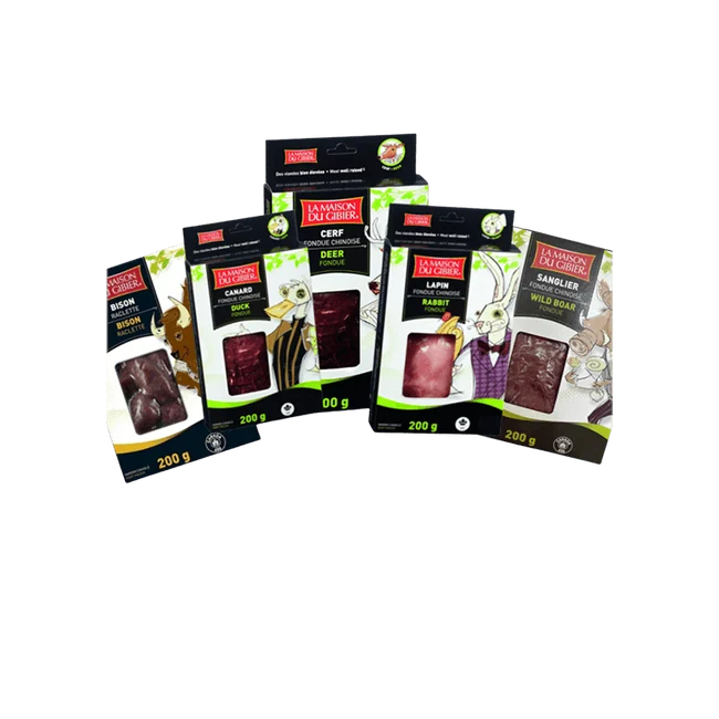 Fondue Combo(Bison,Canard,Cerf,Kangourou,Wapiti)